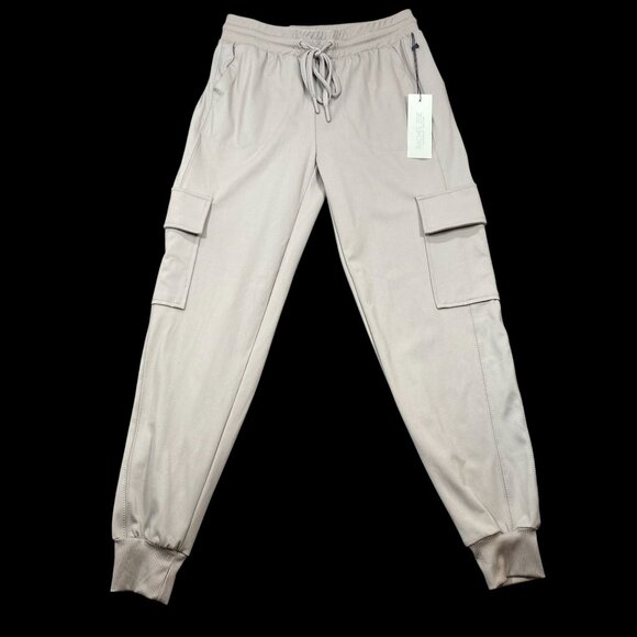 Rachel Zoe Pants - Rachel Zoe Womens XS Taupe Mid-Rise Jogger Pants Pockets Elastic Waist & Cuffs